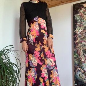 Vintage Montgomery Ward Floral maxi dress